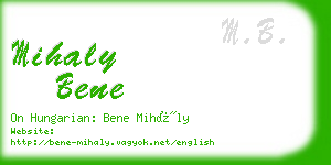 mihaly bene business card